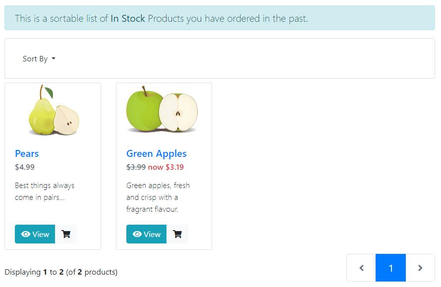 List Ordered Products on account_history
