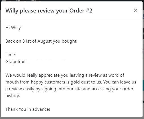 Scheduler - Review Request & Review Thanks