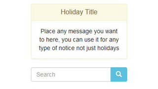 Holiday - Promotional Message