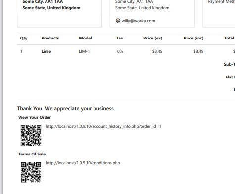 QR Codes on Invoice