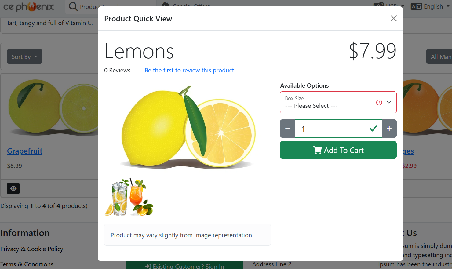Product Quick View