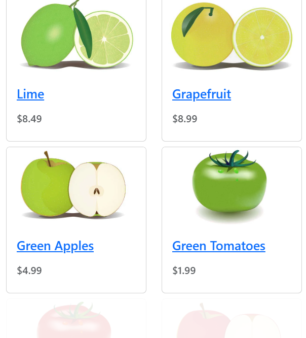 Product Row Animation