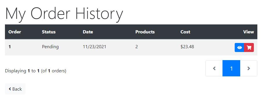 Quick Reorder
