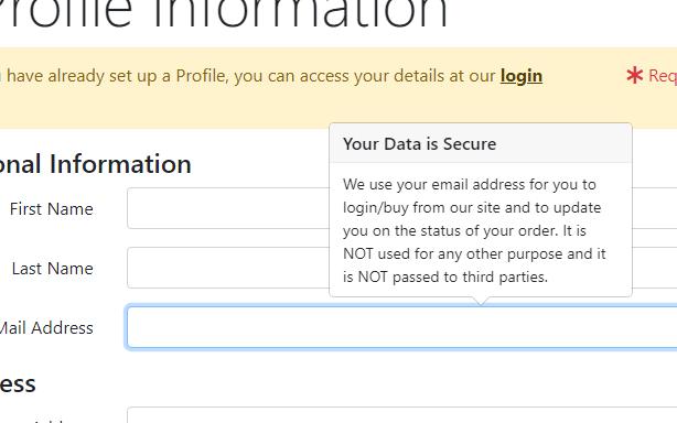 Email Popup Message