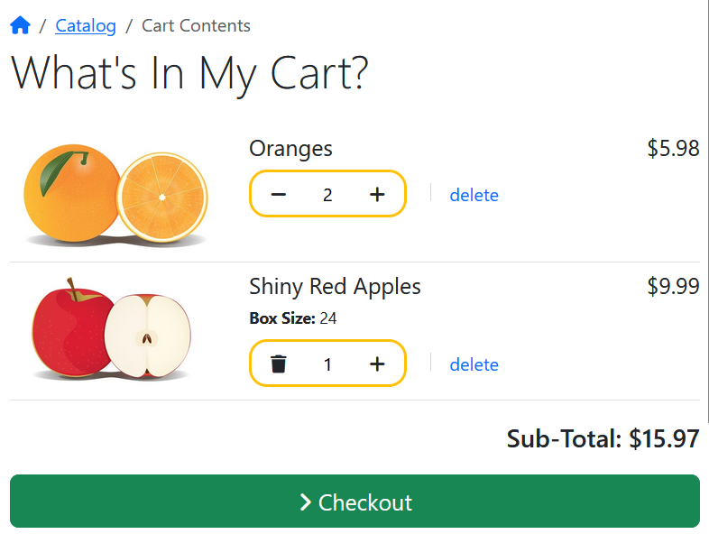 Amazon Style Shopping Cart #4