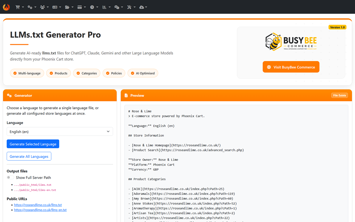LLMs Generator Pro - Multi Language