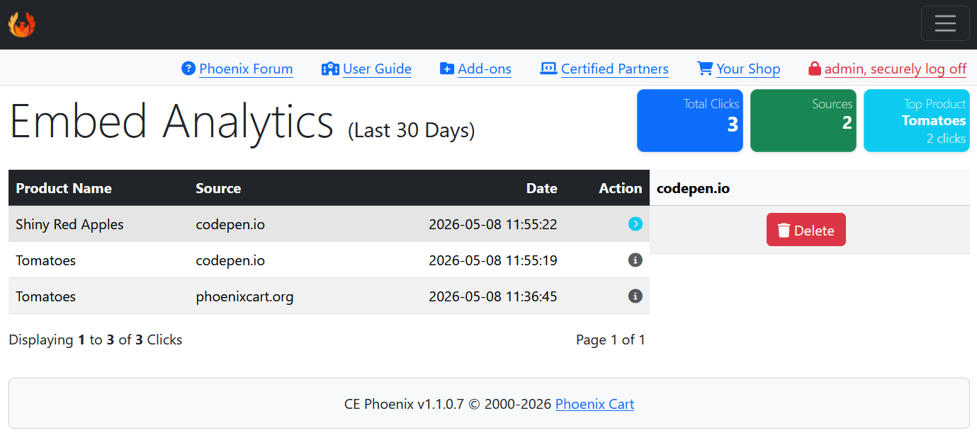Product Anywhere Embed Analytics