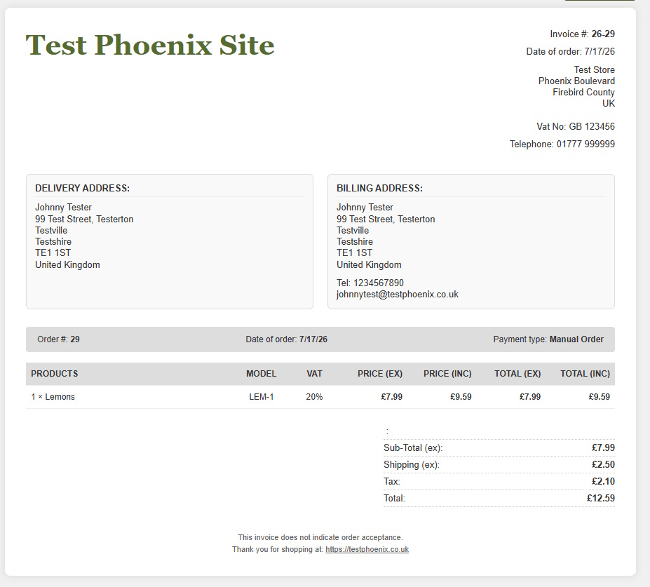 Fancier Invoice