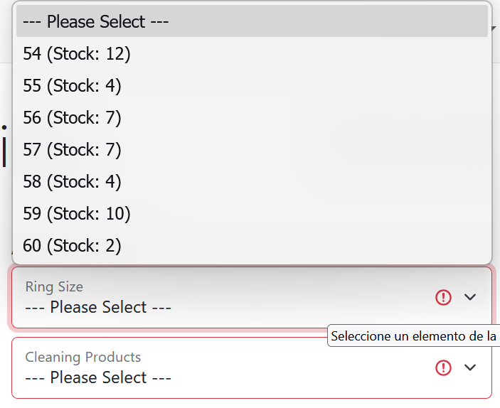 Options Attributes Stock