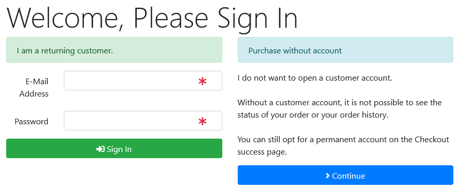 Purchase without Account