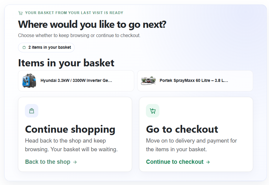Destination on Login