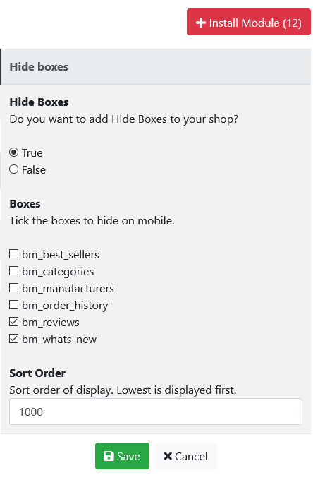Hide Boxes on small devices
