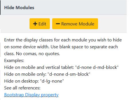 Hide Modules on different viewports