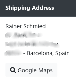Google Maps delivery link